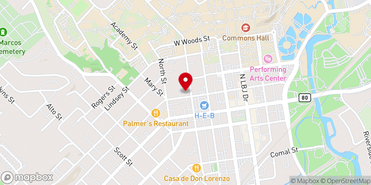 Map showing location of Calvary Chapel of the Springs