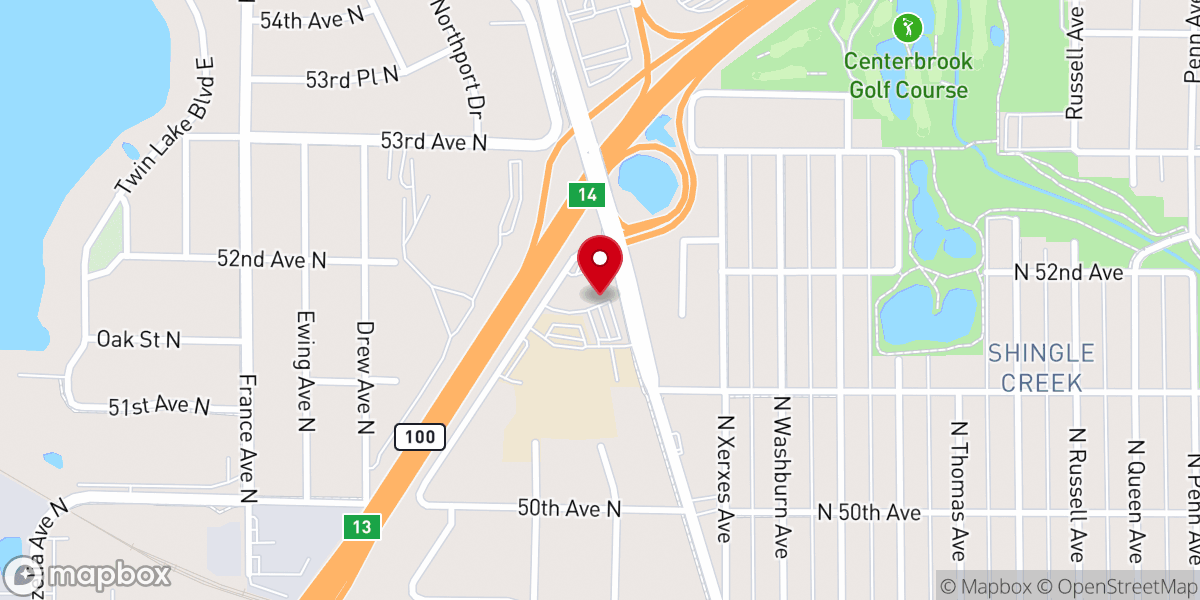 Map showing location of Brookdale Covenant Church