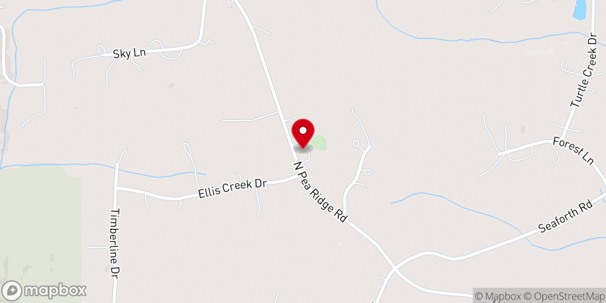 Map showing location of Pleasant Hill Baptist Church