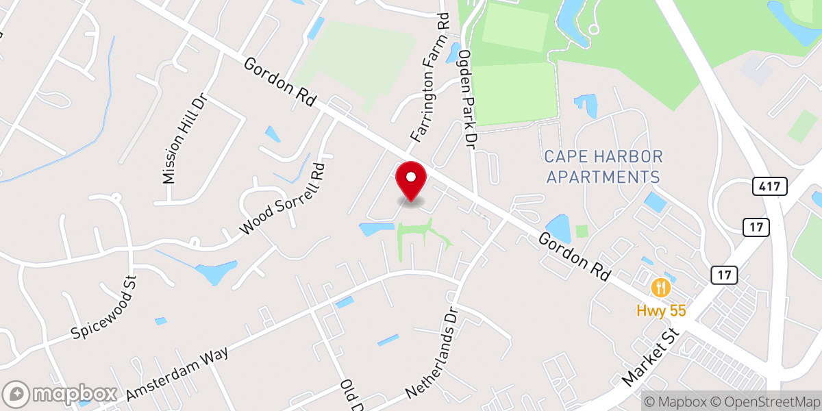 Map showing location of North Wilmington Church of Christ