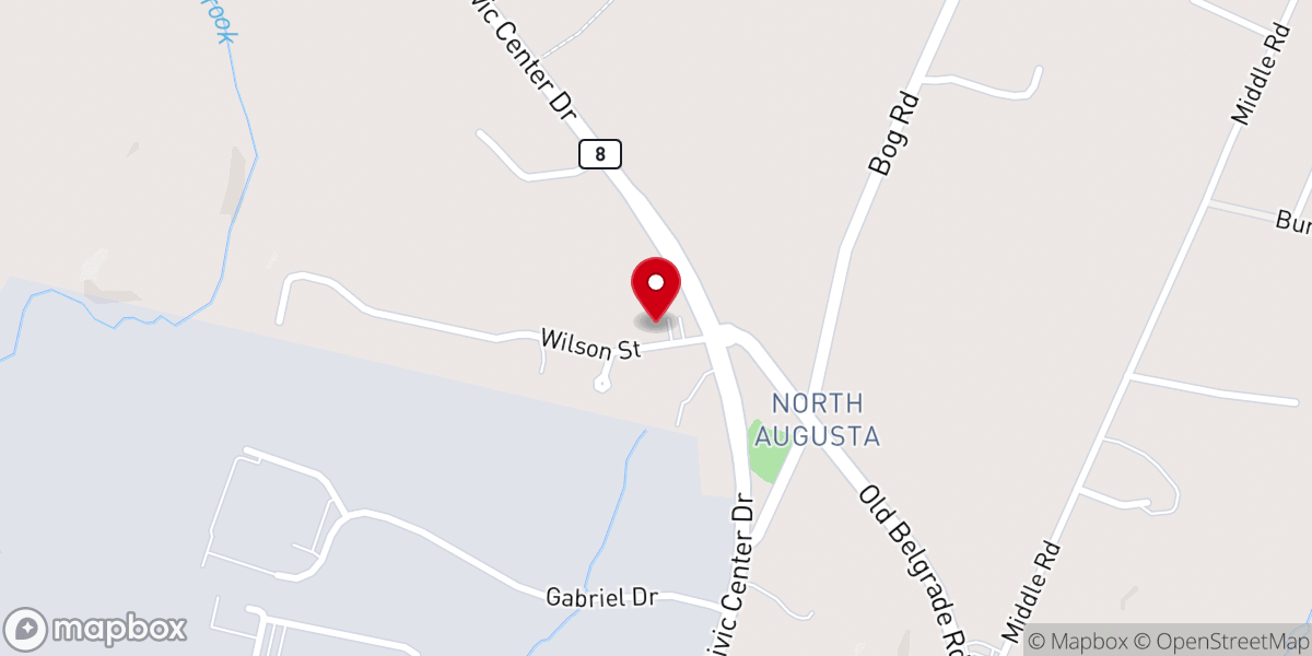 Map showing location of First United Pentecostal Church of Augusta