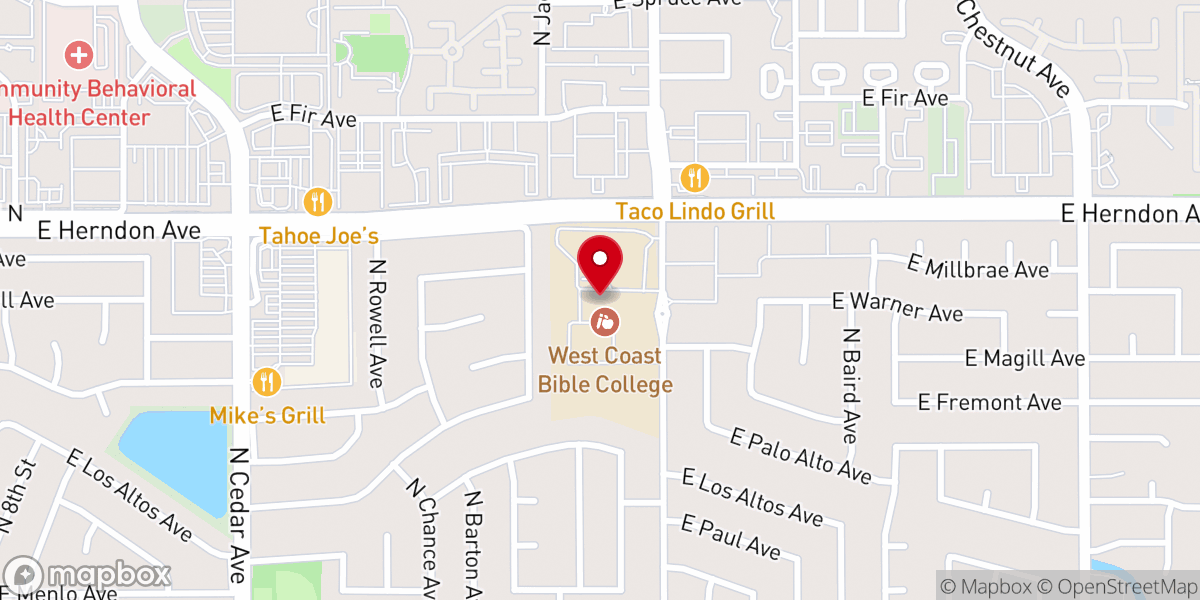 Map showing location of Life Cathedral