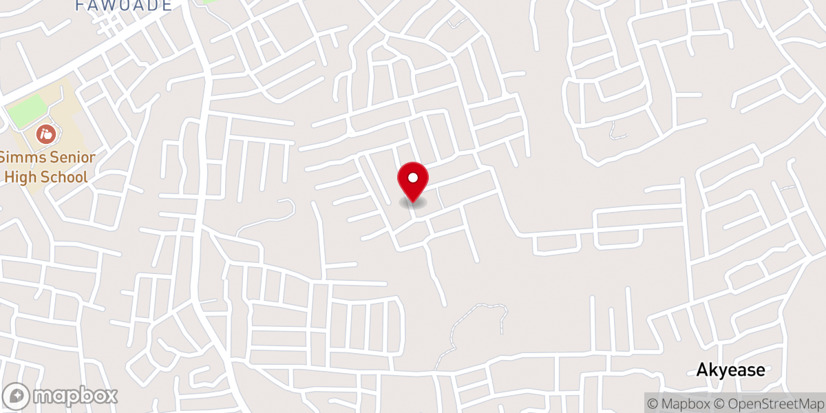 Map showing location of Abundant Living S.D.A. Church