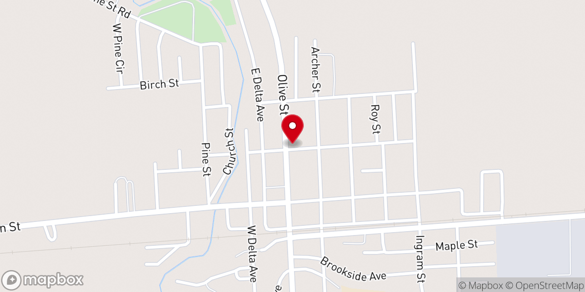 Map showing location of Union Grove Baptist Church