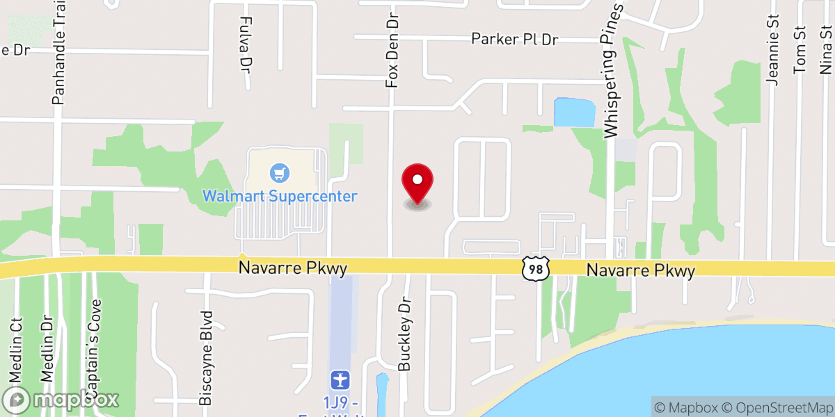 Map showing location of Navarre United Methodist Preschool