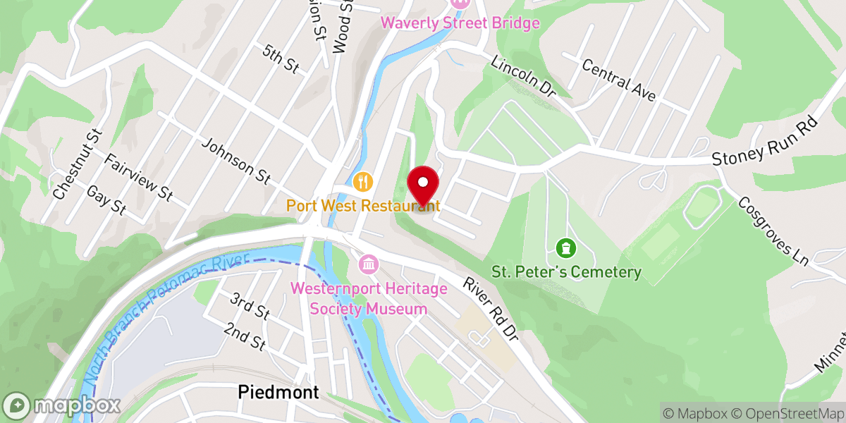 Map showing location of Church of the Brethren