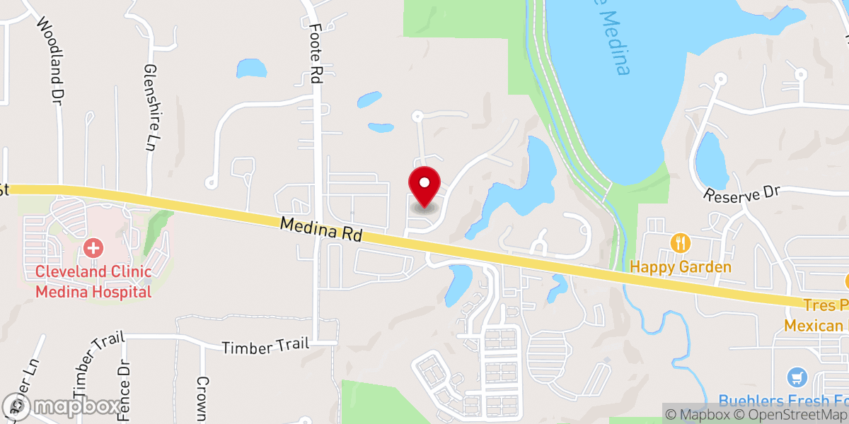 Map showing location of Medina Presbyterian Church