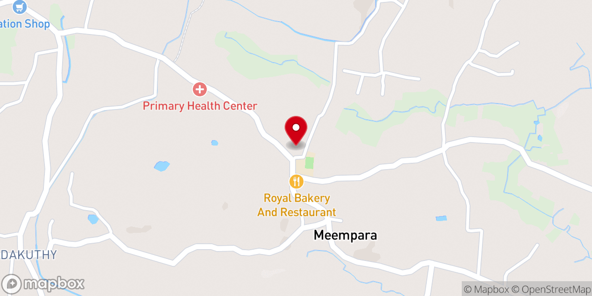 Map showing location of St. Mary's orthodox Syrian Church, Poothrikka