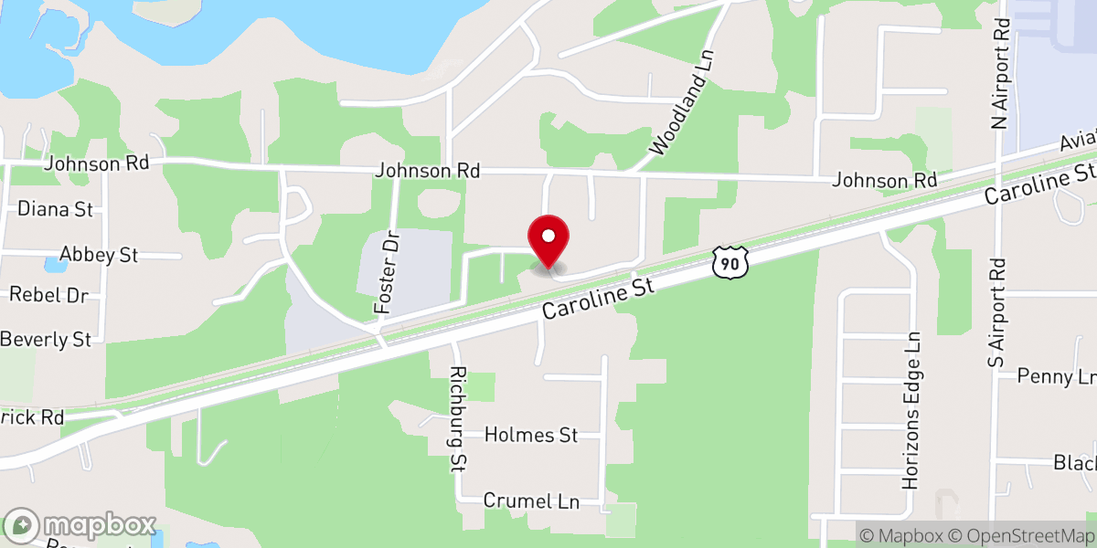 Map showing location of Bethlehem Primitive Baptist