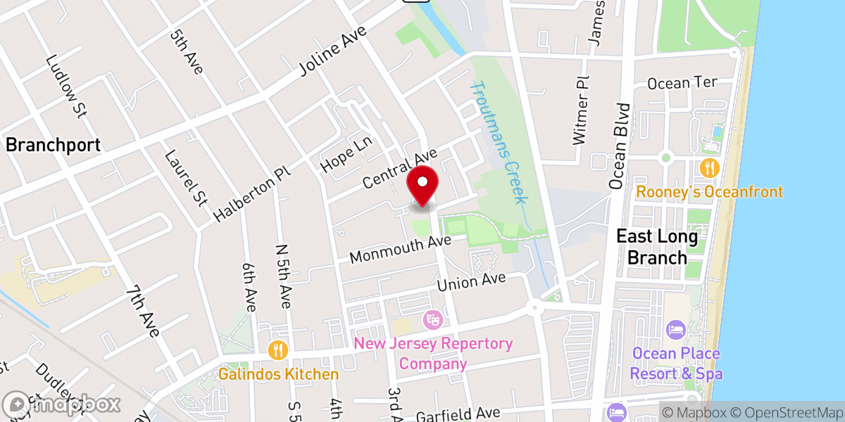 Map showing location of Trinity AME Church