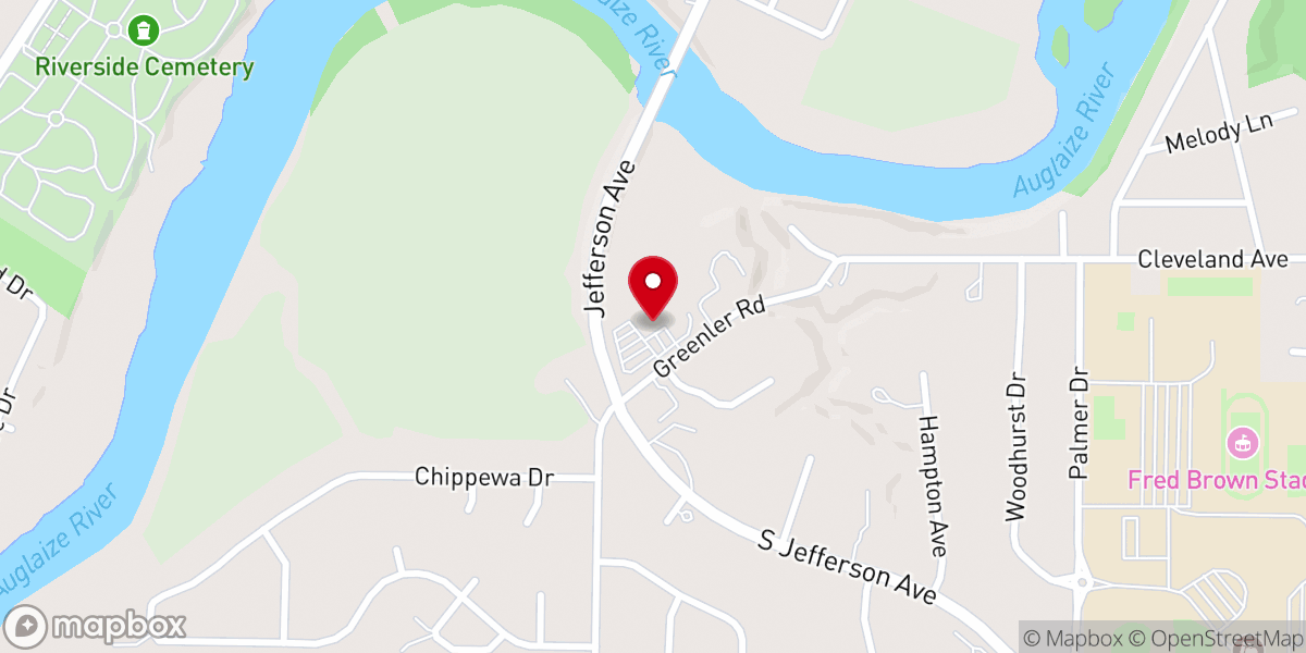 Map showing location of First Baptist Church