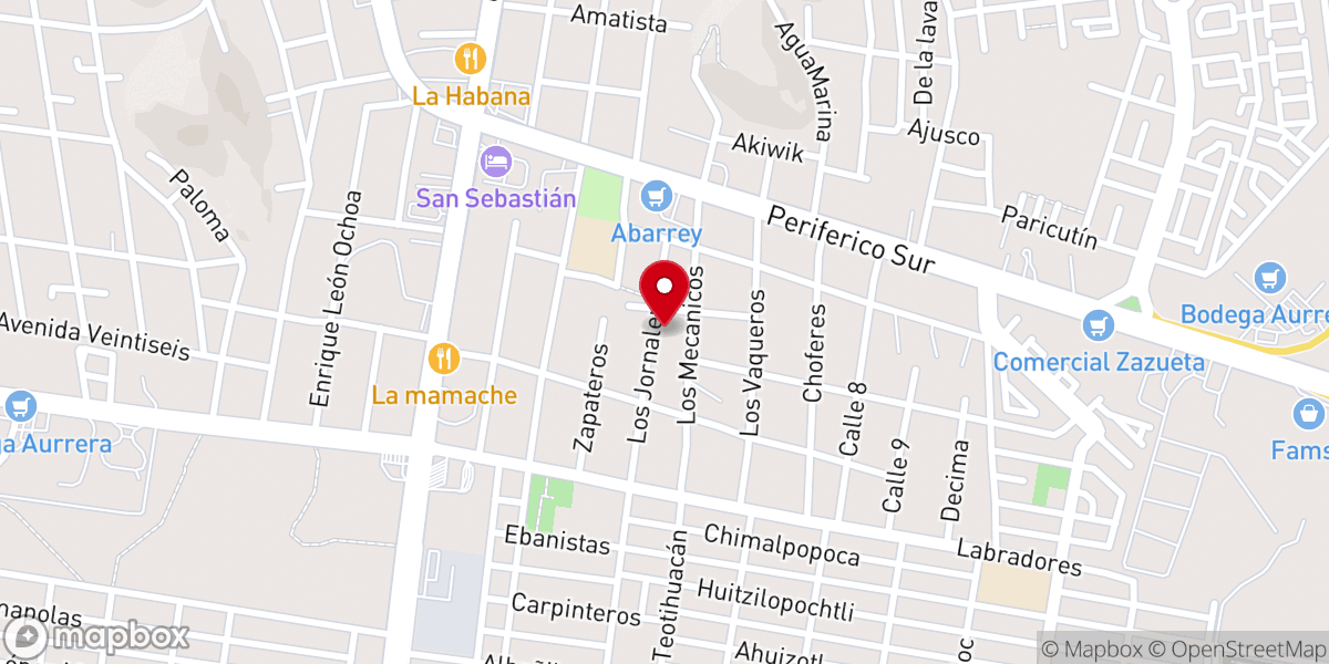 Map showing location of Iglesia Bautista Fundamental Monte Sinaí
