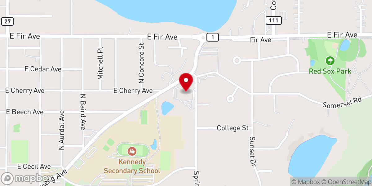 Map showing location of Grace United Methodist Church
