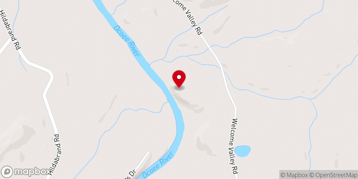 Map showing location of Outdoor Adventure Rafting