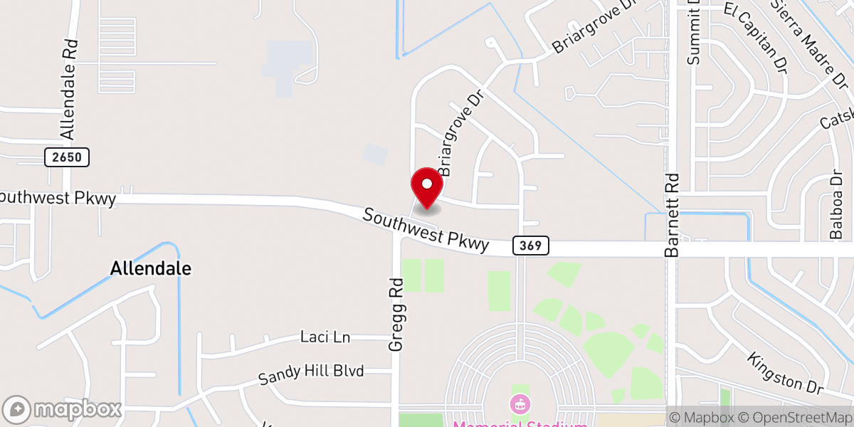 Map showing location of Covenant Baptist Church