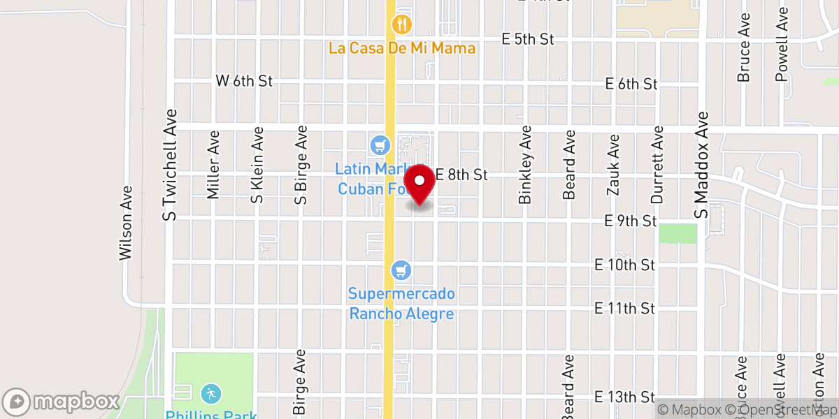 Map showing location of Christ Community Church of Dumas