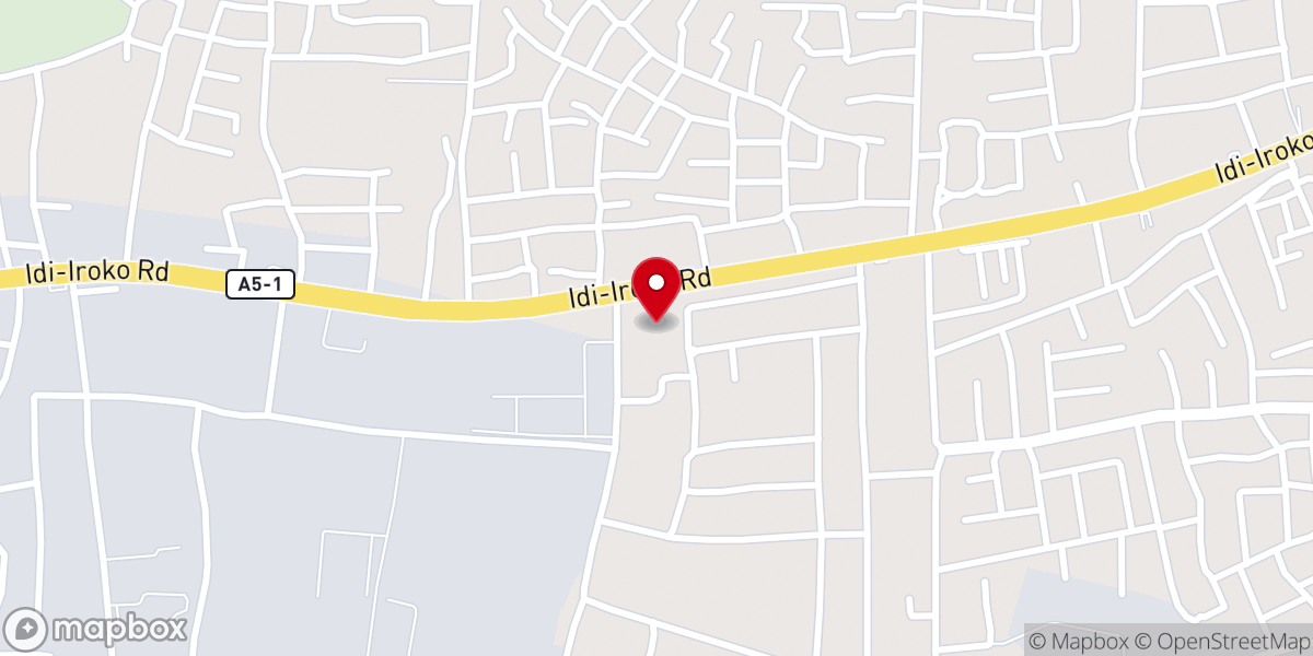 Map showing location of RCCG Jesus Embassy