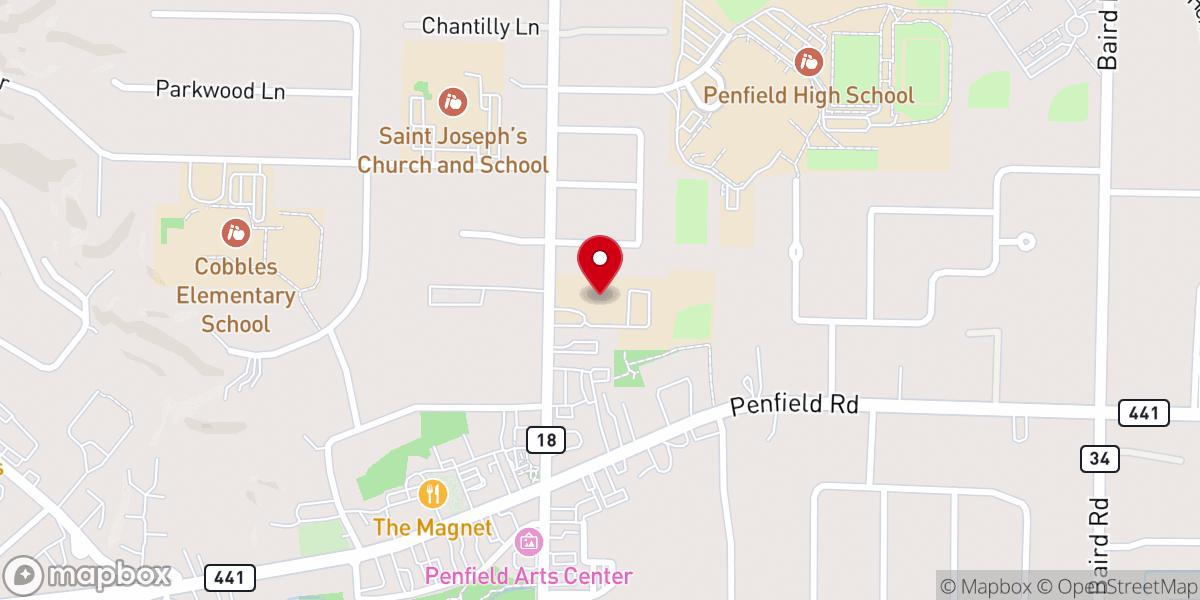 Map showing location of Oasis Christian Fellowship