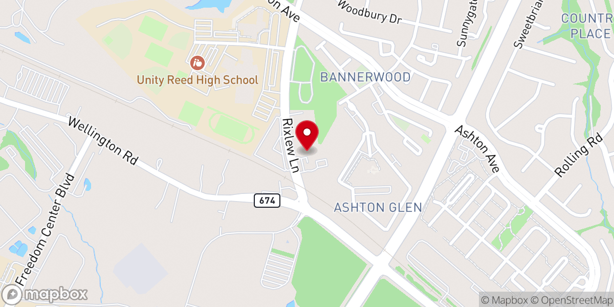 Map showing location of Manassas Church of God