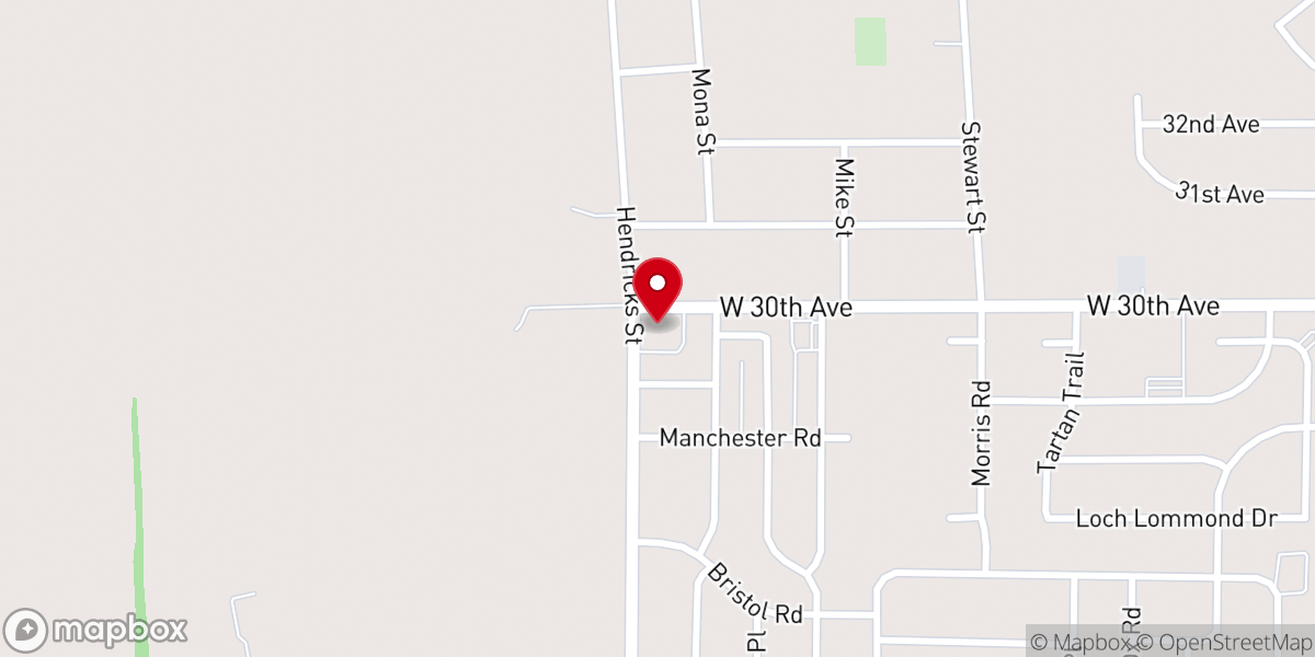 Map showing location of New Life Christian Church