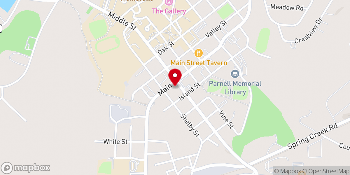 Map showing location of Montevallo First Baptist Church
