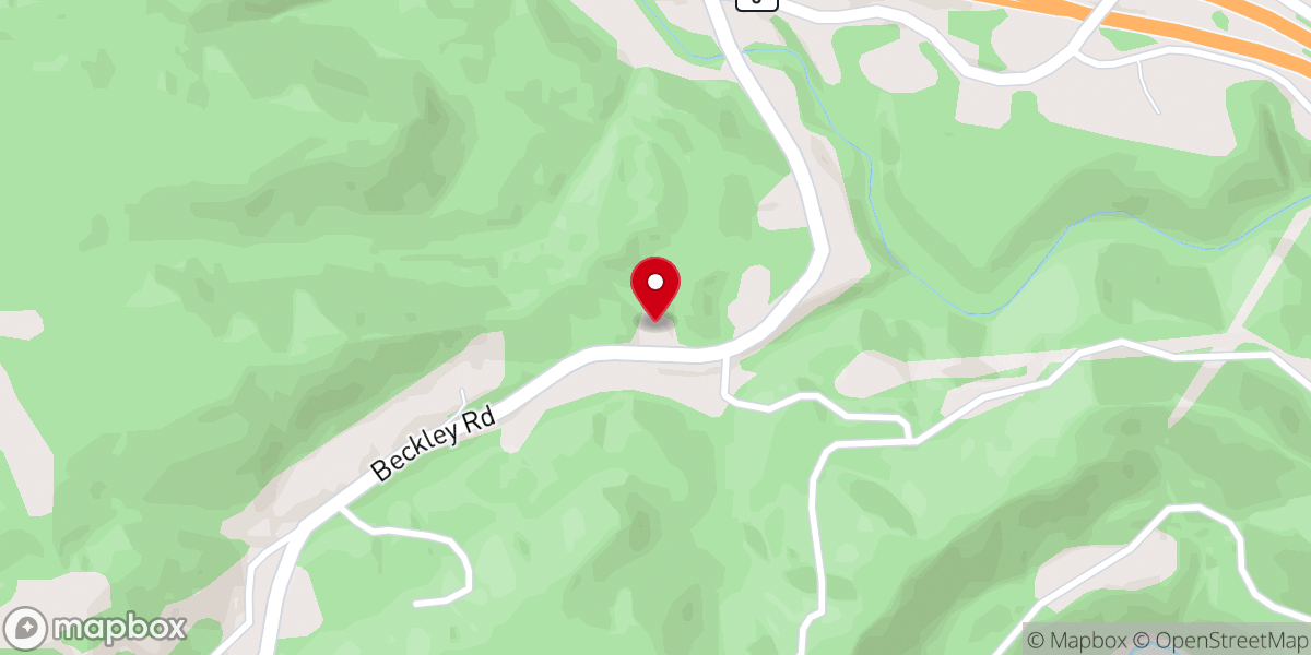 Map showing location of Camp Creek Community Church