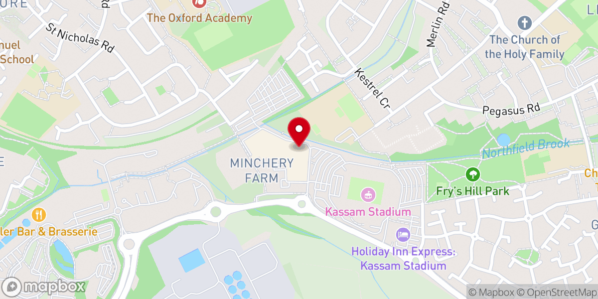 Map showing location of Hillsong Church Oxford