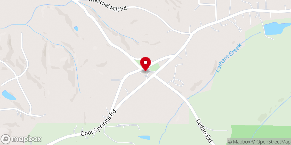 Map showing location of Cool Spring Baptist Church