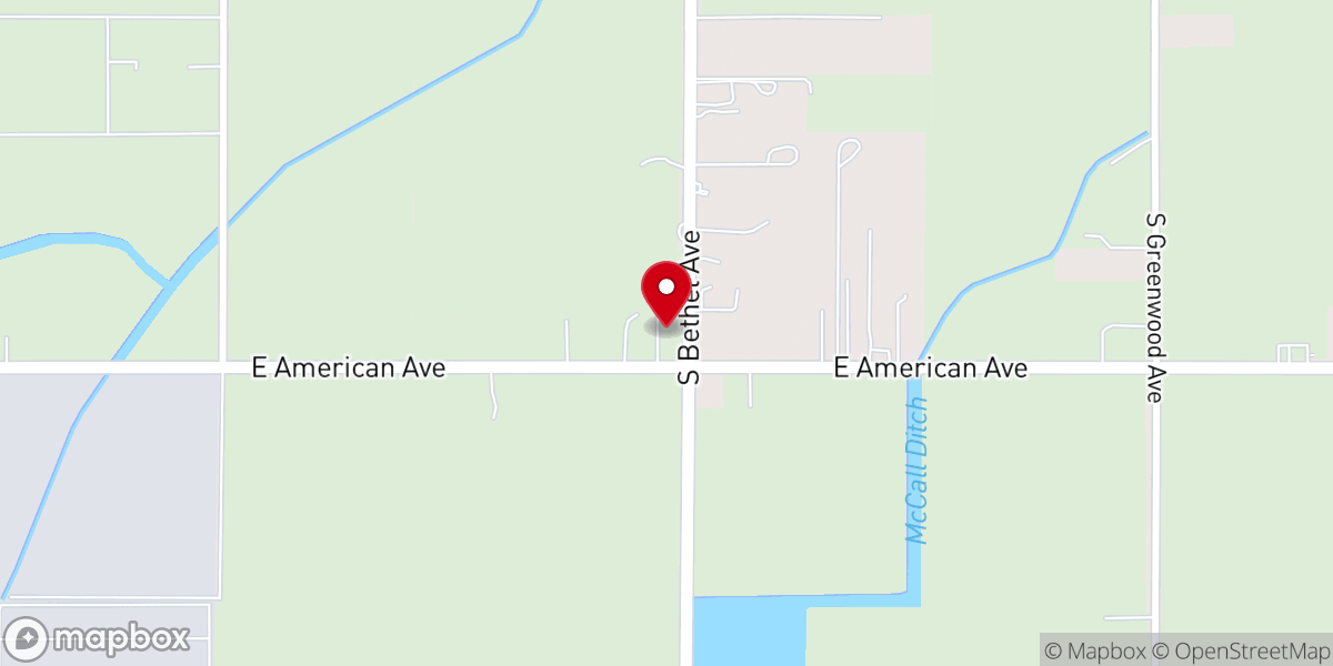 Map showing location of 1st Baptist Church of Del Rey