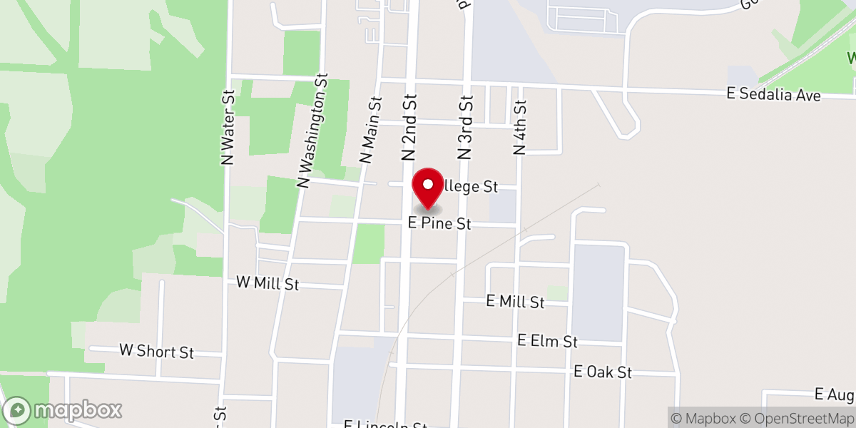 Map showing location of New Hope Missionary Baptist Church