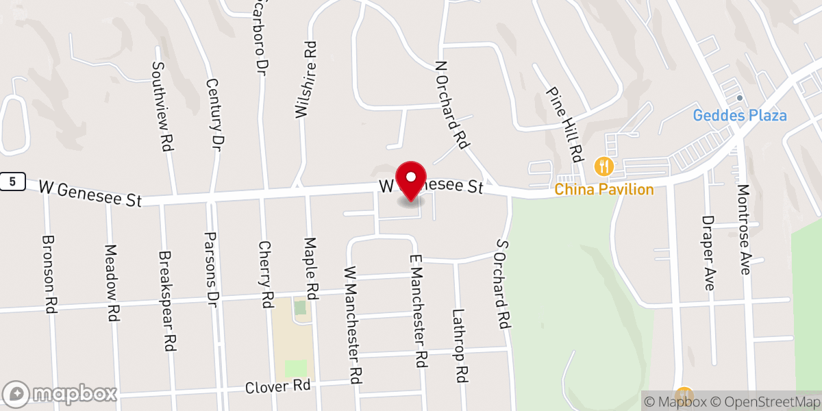 Map showing location of Grace Assembly of God Church