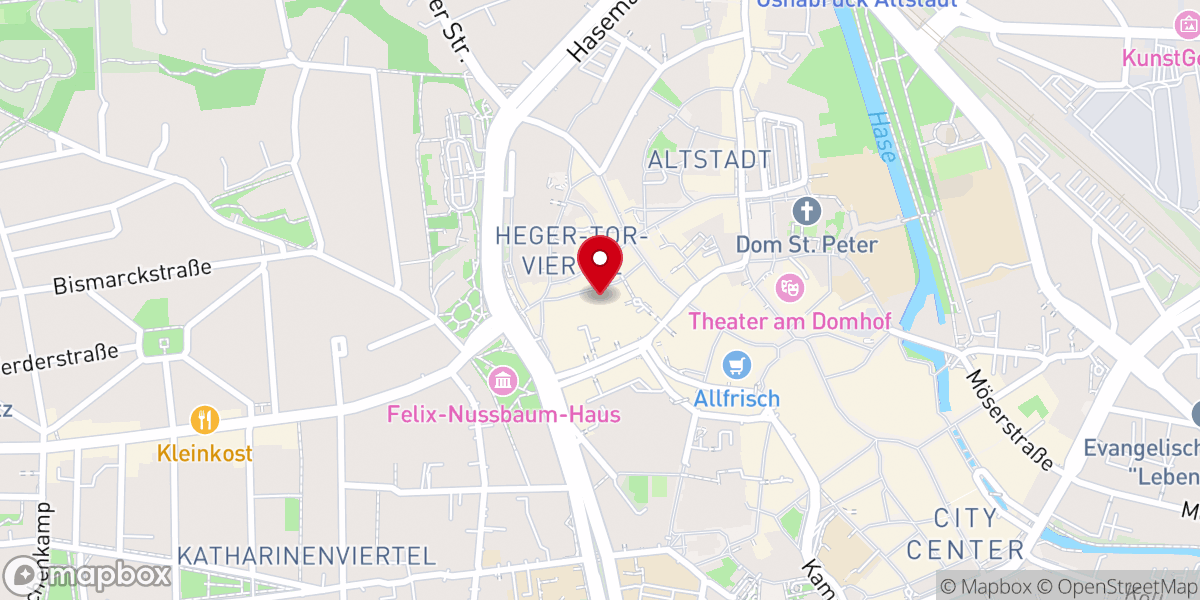 Map showing location of Ev.-luth. Kirchengemeinde St. Marien Osnabrück