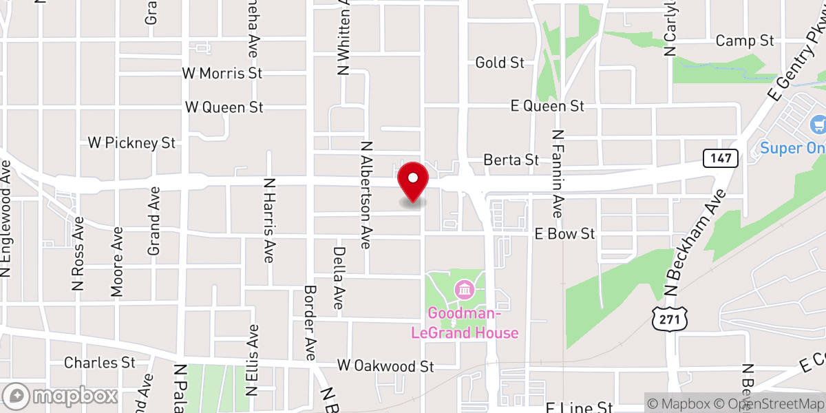 Map showing location of Mitchell Chapel COGIC