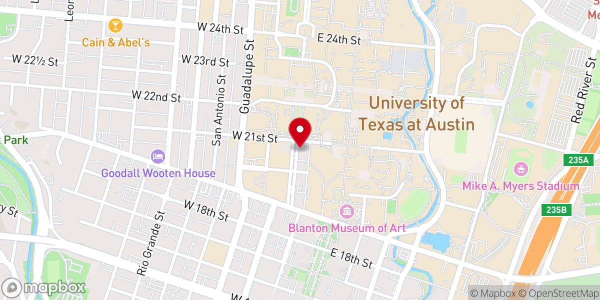 Map showing location of University Christian Church