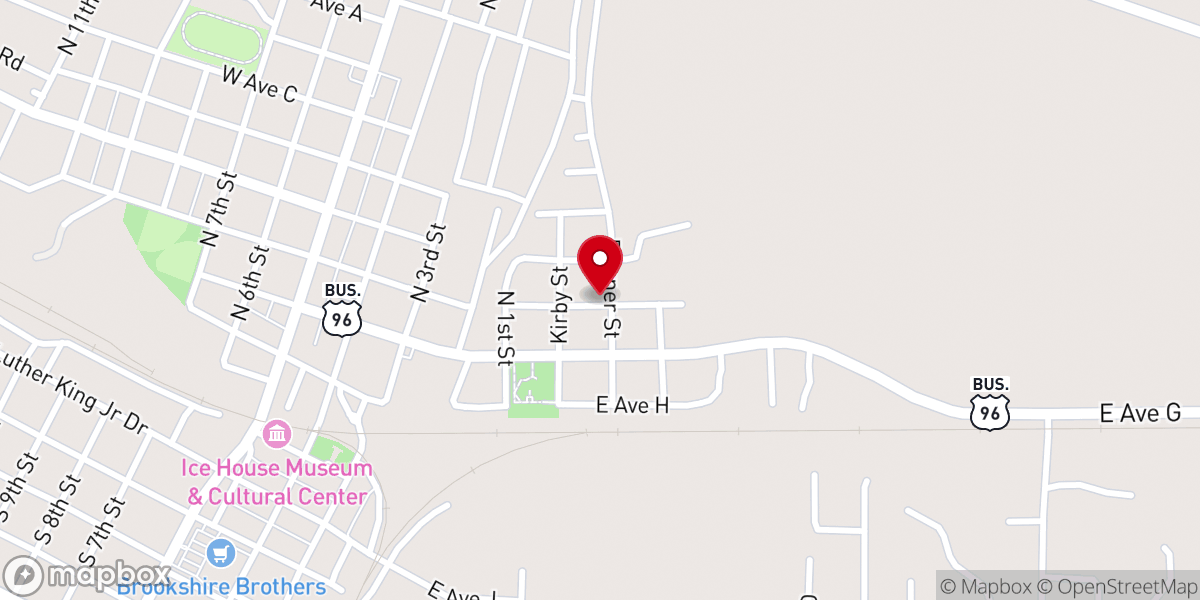 Map showing location of St. Paul Baptist Church