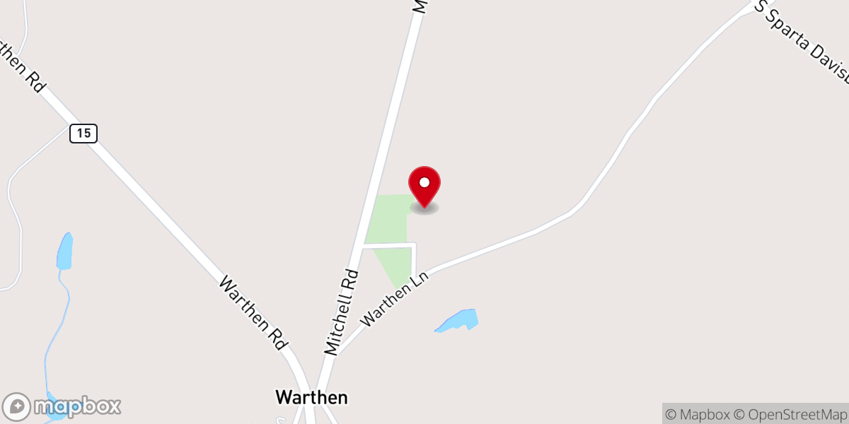 Map showing location of Bethlehem Baptist Church