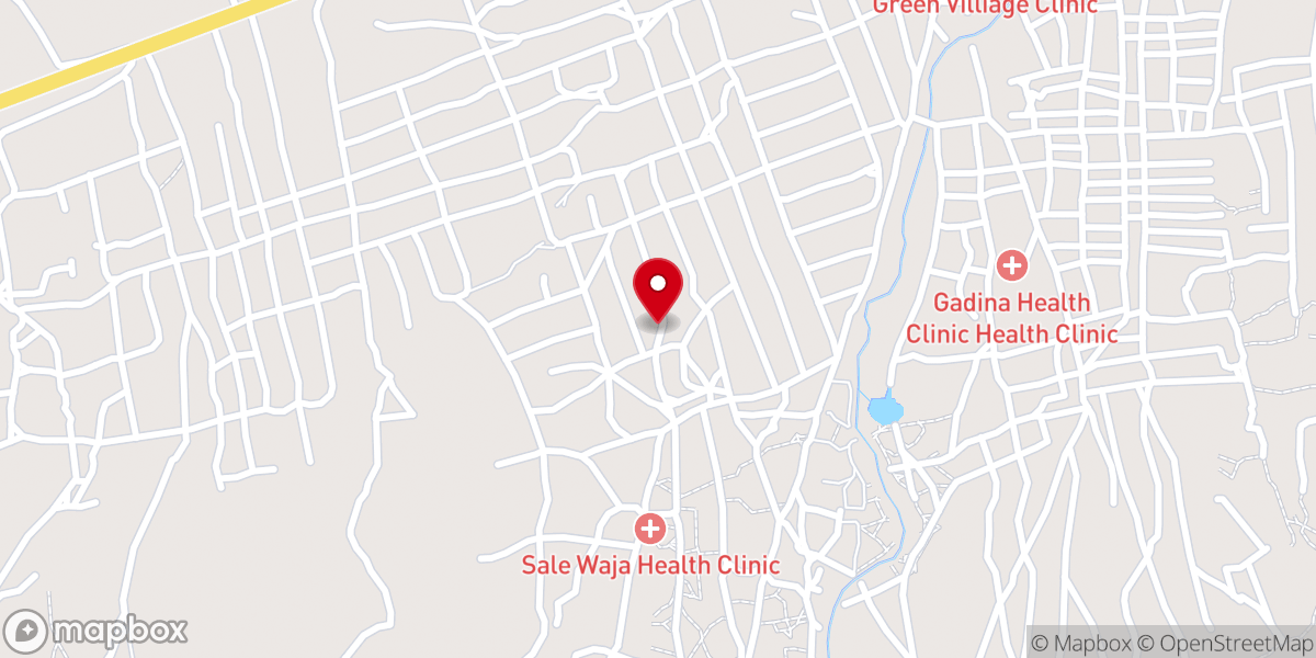 Map showing location of St. Anne's Catholic Church Gweda Mallam