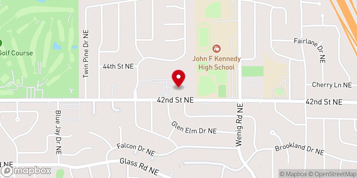 Map showing location of Good Shepherd Lutheran Church