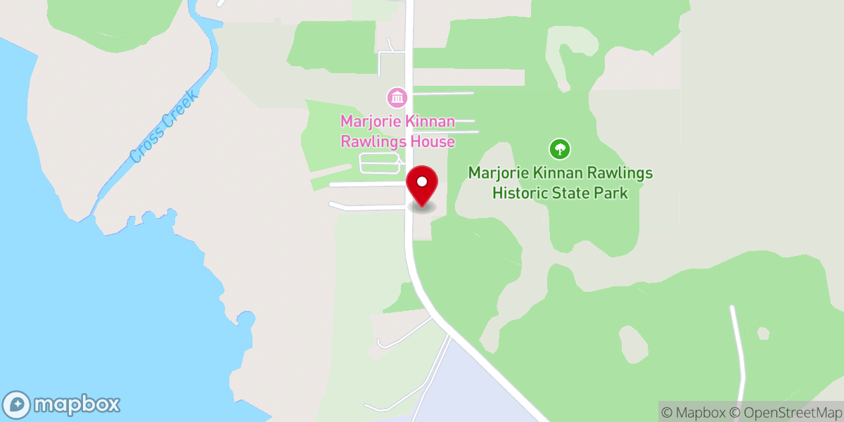 Map showing location of New Cross Creek Baptist Church