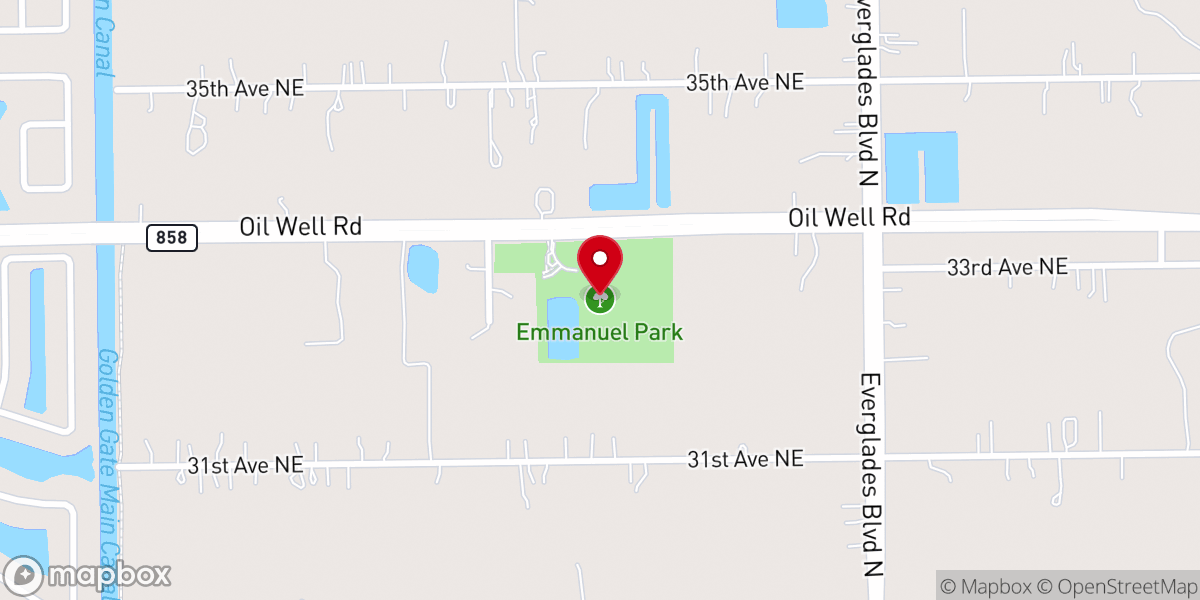 Map showing location of Emmanuel Community Park