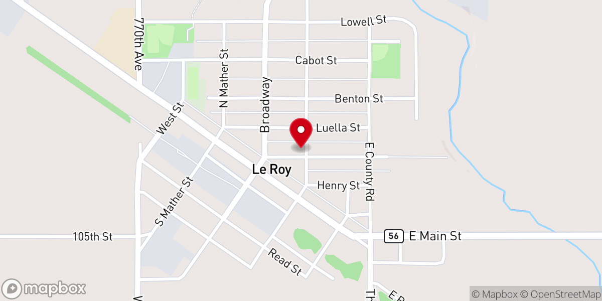 Map showing location of Grace Christian Church