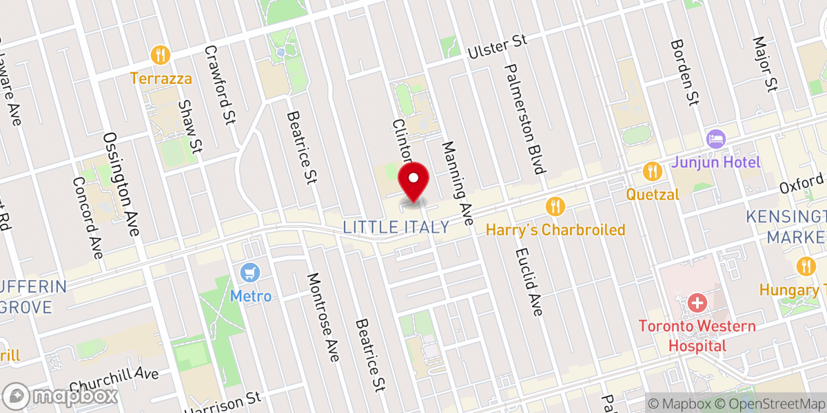 Map showing location of Holy Trinity Greek Orthodox Church