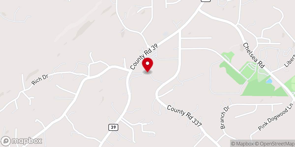 Map showing location of Chelsea Presbyterian Church