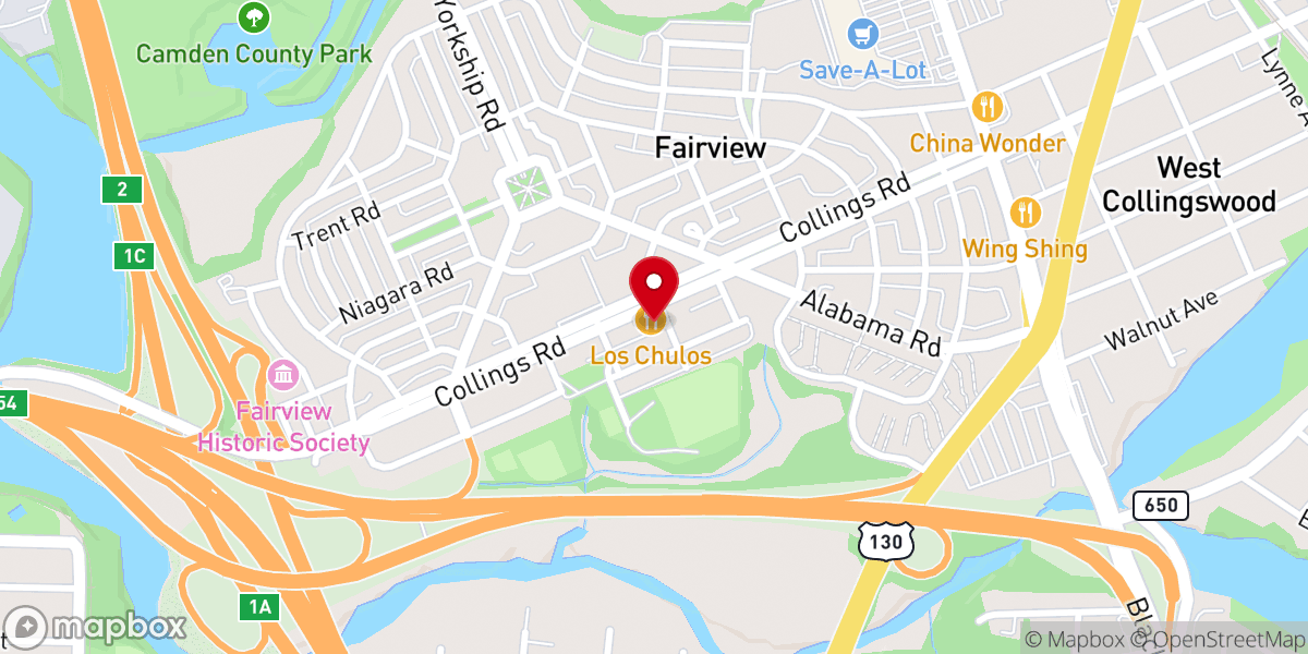 Map showing location of Kaighn Avenue Baptist Church