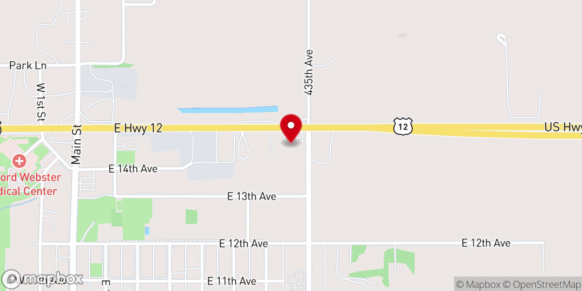 Map showing location of Tabor Lutheran Church - AFLC