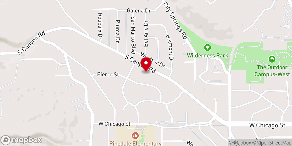 Map showing location of Freedom Church