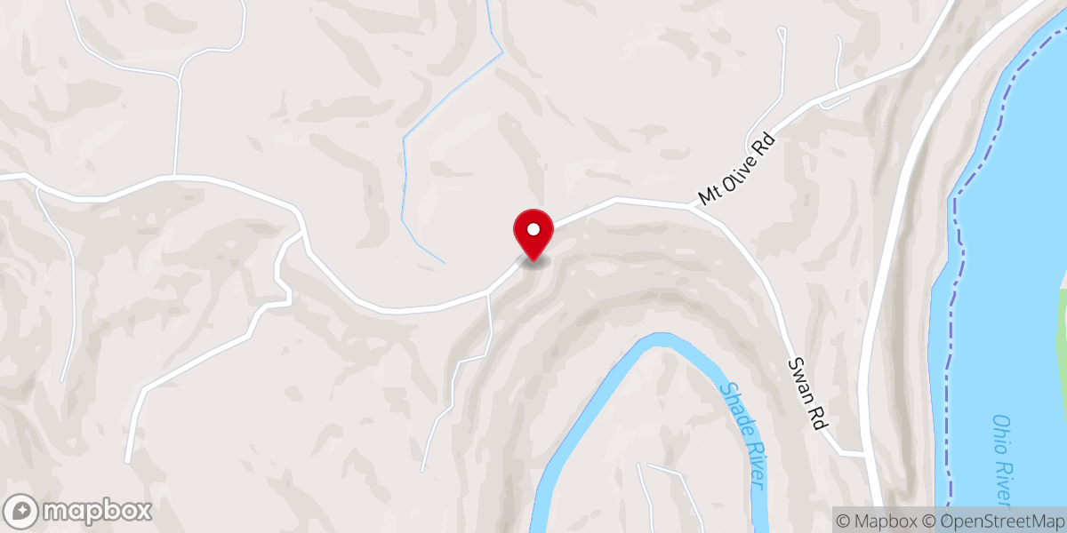 Map showing location of Mount Olive Church