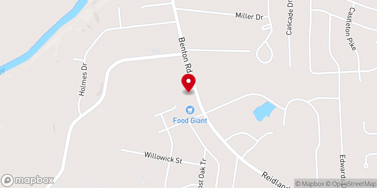 Map showing location of Grace Point Church