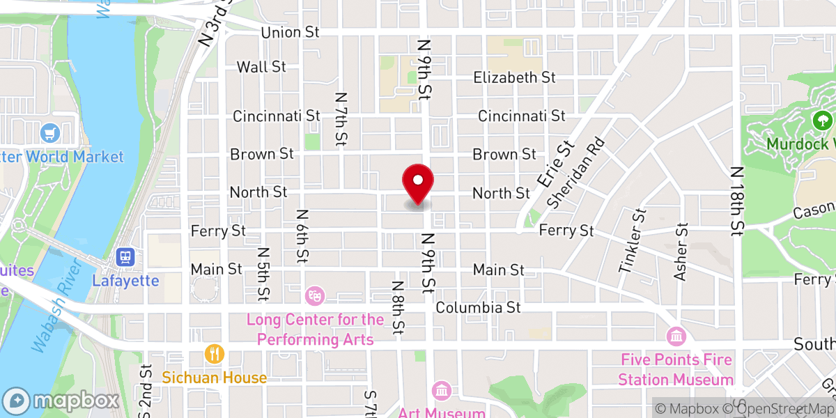 Map showing location of Germanfest in Lafayette