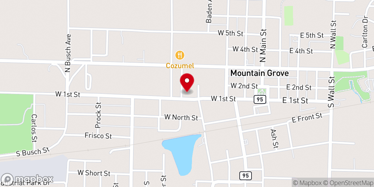 Map showing location of Church of Christ